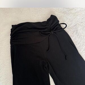 Black High-Waisted Gaucho Pants